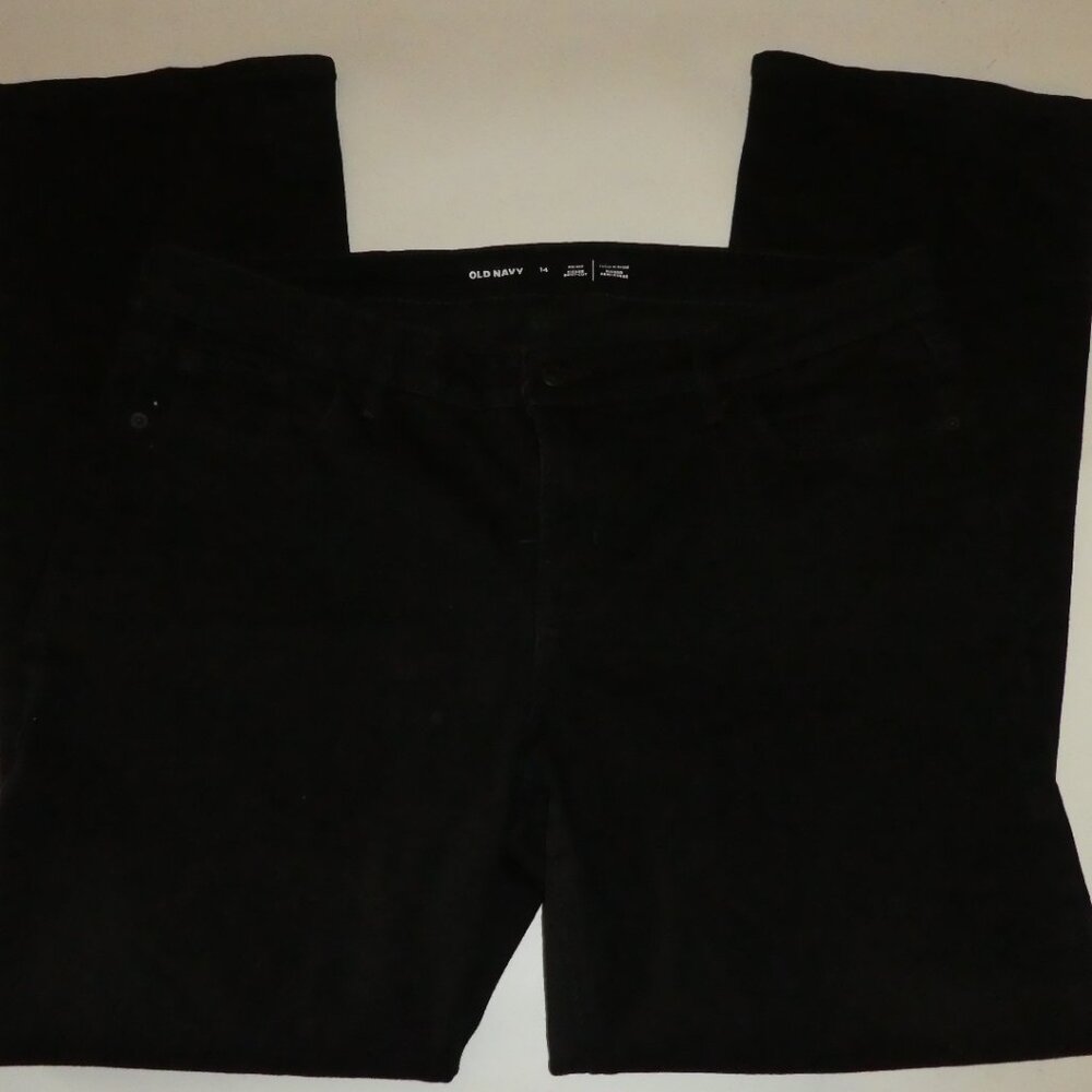 Old Navy Mid Rise Kicker Boot Cut - Black Jack